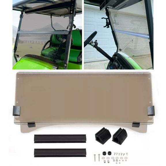 WaiRitoday Compatible With Club Car Precedent 2004-2025 Golf Cart Folding Tinted Windshield Windscreen