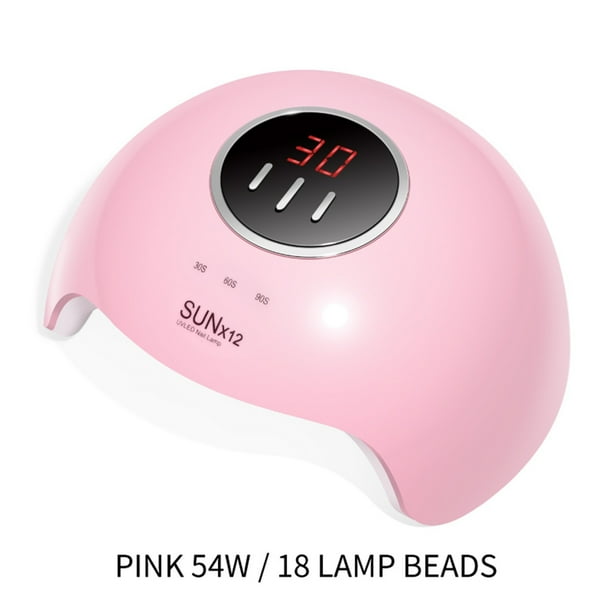 Lámpara LED de 54 W para secado de esmalte de gel y uñas.
