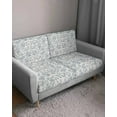 thumbnail image 3 of Farmhouse Flower Sofa Couch Cushion Covers Washable, Removable Stretchable Sectional Couch Covers, Botanical Vintage Light Blue Leaf Slipcovers for L & T Shape Sofa Furniture Protector S Size 3 pcs, 3 of 7