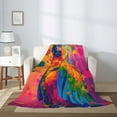 thumbnail image 2 of Throw Blanket for Couch Sofa and Bed, Colorful Parrot Jungle Dream A Super Soft Cozy Plush Throw Blanket, Fuzzy Lightweight Warm Comfy Cute Flannel Blanket & Throws for All Season, 2 of 5