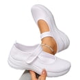 thumbnail image 4 of Miluxas Womens Mesh Breathable Casual Mary Jane Sneakers, Flat Ballet Shoes Women Lightweight and Comfortable Non-Slip Walking Tennis Shoes White 8.5(41), 4 of 9