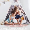 thumbnail image 4 of Abstract Seamless Round Soft Area Rugs 2.6ft Anti-Slip Cute Circle Carpet for Teen Girls Room, Circular Rug for Nursery Room, Dorm, Cute Room Decor for Baby, 4 of 7