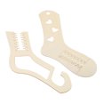 thumbnail image 3 of Unique Bargains Sock Blocker, 2 Pair Adjustable Socks Blocker Wood Stretcher Large Small Funny for Knitting Crochet, 3 of 5