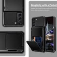 thumbnail image 6 of for Galaxy S22 Plus Case Wallet Credit Card Holder 4-Card Slot Hidden Back Pocket Dual Layer Hybrid Rugged Rubber Bumper Protective Hard Shell Cover for Samsung Galaxy S22+ 6.6 inch Black, 6 of 6