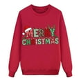 thumbnail image 3 of Zylarhe Matching Christmas Sweater for Family Merry Christmas Couples Xmas Graphic Sweatshirts Soft Matching Sets XXL Red, 3 of 5