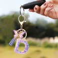 thumbnail image 3 of Lilgiuy Alphabet Initial Letter Keychain Cute Heart Resin, 2024 New 26 Letter Butterflys Tassel Keychain for Car Backpacks, Initial Keychains for Women (D), 3 of 5