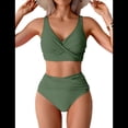 thumbnail image 1 of Conjunto de Bikini con Falda de Baño para Mujer, Verde , Talla L, 1 of 7