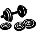 thumbnail image 2 of CafePress - Barbell Dumbbell -  Round Wood Ornament 4", 2 of 2