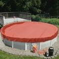 thumbnail image 4 of Sunshades Depot 9 Ft Red Round Pool Cover Heavy-Duty Above Ground Pool Winter Covers Wire Rope Hemmed All Edges for Above Ground Swimming Pools, Trampoline Cover (9', Red), 4 of 5