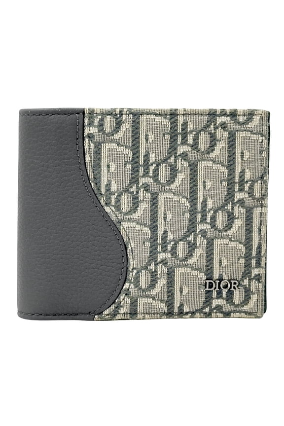 Pre-Owned Christian Dior Dior women's wallet, brand name, oblique saddle bi-fold jacquard...