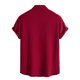 thumbnail image 4 of Blusa y camisa de manga corta con cuello vuelto para hombre, blusa informal de moda con cuello vuelto, blusa lisa de manga corta con botones, blusa de poliéster para hombre, 4 of 8