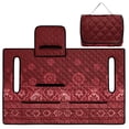 thumbnail image 4 of COEQINE 2-in-1 Golf Cart Seat Cover & Carry Bundle, Folds Like a Bag with Handle, Universal Fit for Two-Seaters, 4 Storage Pockets, Machine Washable Polyester, Red American Tribal Boho Flower, 4 of 8