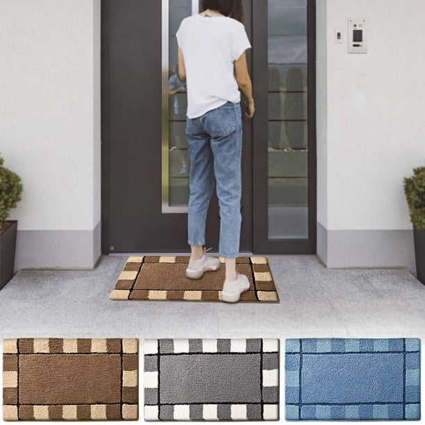 Alfombra suave para suelo, 1 unidad, alfombra de felpa de microfibra aterciopelada con base antideslizante para sala de estar, mesilla de noche o área de estudio (azul)