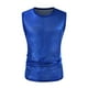 thumbnail image 2 of pstuiky Camisetas sin mangas para hombre, Traje de rendimiento moderno para hombre, camiseta sin mangas con lentejuelas, jersey brillante de moda, cuello redondo. Tops elegantes para mujer s, 2 of 7