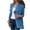 Blue, variant on Lilgiuy Women Solid Color Casual Long Sleeve Pocket Mid-Length Cardigan Tops Blouse Coat Winter Clothes for 2022