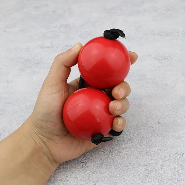 Hot6sl Ofertas de La Semana Bolas de Arena Rítmicas Instrumentos de Percusión Bolas de Arena Dobles Martillo de Arena Bolas de Arena Esmeriladas Sin Costura Bolas de Arena de Corcho