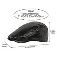 thumbnail image 2 of Jiibva Vintage PU Leather Flat Cap Classic Newsboy Cap Fashion Beret Cap Adjustable Driving Hat Autumn Winter Soft Fishing Hat, 2 of 7