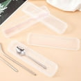 thumbnail image 7 of LUU-3pcs Utensil Organizer with Lid, Portable 8in Covered Cutlery Holder, Plastic Spoons Forks Chopstick Flatware Storage Box for Camper Picnic Travel- Clear_SAI, 7 of 7