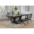 thumbnail image 2 of 5-Pc Deco Rubberwood Dining Set in Gray/Black Stone, 2 of 6