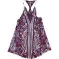 thumbnail image 1 of Free People Womens Love Bird Mini Vestido, Púrpura, Pequeño, 1 of 1