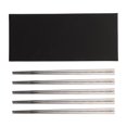 thumbnail image 2 of 5 pares de palillos de acero inoxidable doméstico palillos espirales duraderos (plata), 2 of 8