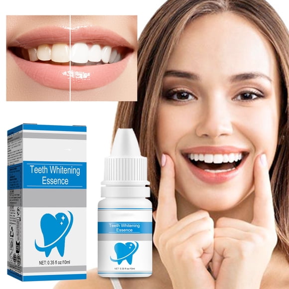 Pisexur Belleza Maquillaje Esencias blanqueadoras para mejorar el color amarillo de los dientes, limpieza, manchas, placa y esmalte (10 ml)para mujeres y hombres