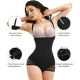 thumbnail image 4 of Irisnaya Waist Trainer for Women Seamless Butt Lifter Shapewear Bodysuit Thong Lace High Waist Tummy Control Panties Slim Full Body Shaper Shorts(Black XS-S), 4 of 7