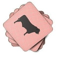 thumbnail image 2 of Carolines Treasures BB7828FC Black Angus Cow Pink Check Foam Coaster, Set of 4, 2 of 3