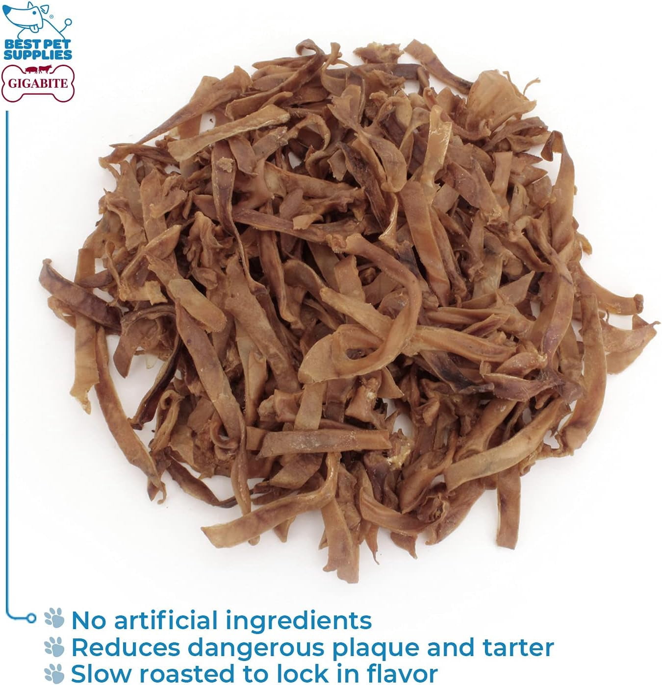 Best Pet Supplies GigaBite Pig Ear Slices 1.8 lbs (Pack of 1) – All Natural Pig Ear Strips, Piggy Sliver Dog Treat