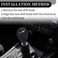 thumbnail image 4 of Unique Bargains 1 Pc 5 Speed Manual Shift Knob - Stick Shifter Lever Knob - for Chevrolet Cruze 08-12 Faux Leather, Black, 4 of 7