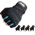 thumbnail image 5 of Guantes de medio dedo para entrenamiento físico, antideslizantes, para gimnasio, levantamiento de pesas, culturismo, ciclismo al aire libre, L, 5 of 5