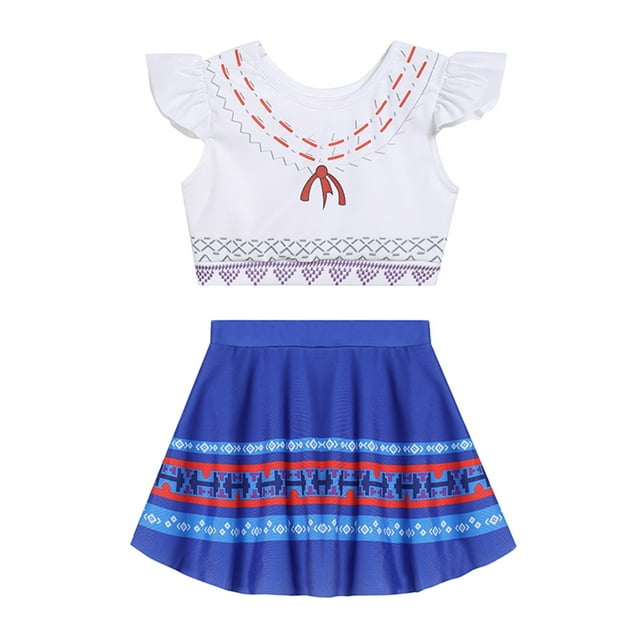 Maillot de Bain Mirabel pour Filles Tout-Petits Encanto Enfants Col Rond Sans Manches Ensemble Deux Pièces