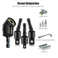 4-in-1 Impact Socket Adapter Set, 360° Rotatable Bit Holder, 1/4-3/8-1/ ...