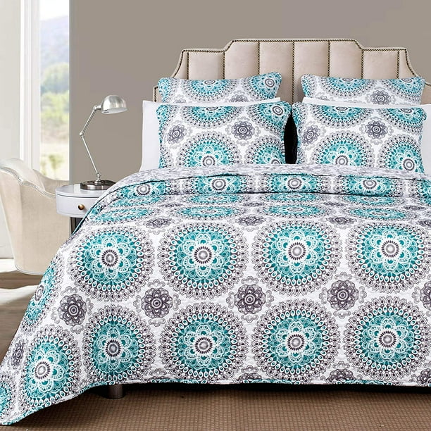 DriftAway 3 Piece Bella Reversible Quilt Set Bedspreads Coverlets