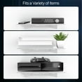 thumbnail image 2 of VIVO White Floating Wall Mount Tempered Glass Shelf for DVD Player, Game System, 2 of 8