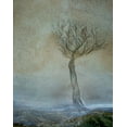 thumbnail image 2 of Talen, Nel 26x32 Gold Ornate Wood Framed with Double Matting Museum Art Print Titled - Lonely Tree, 2 of 4
