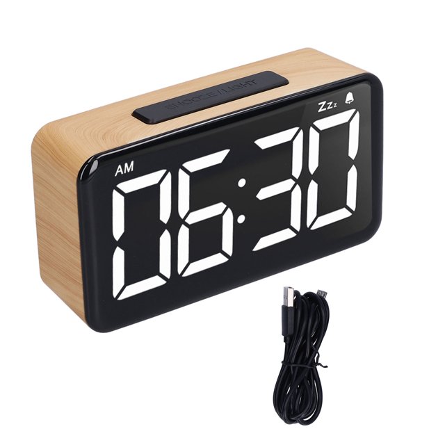 Reloj despertador digital, pantalla LED de 6 pulgadas Reloj despertador digital Reloj despertador Rendimiento confiable Jadeshay A