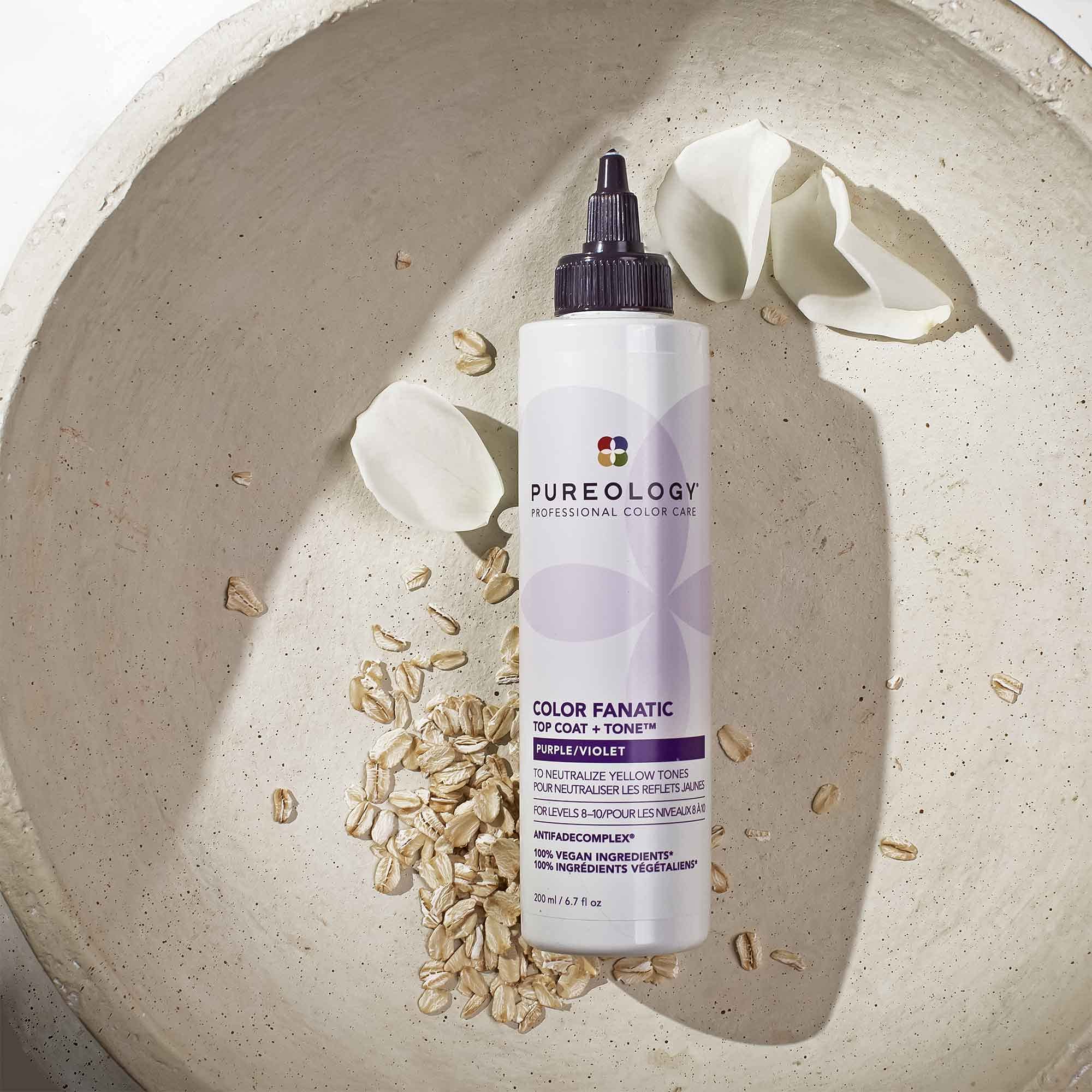 PUREOLOGY Color Fanatic Top Coat + Purple Tone Treatment Light to Medium Blonde