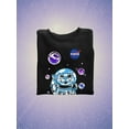 thumbnail image 3 of NASA Nasa Astronaut Kitten W Planets Sweatshirt Women -NASA Designs, Female Small, 3 of 4