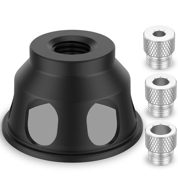 Ikoopy Vertical Drill Guide Locator Aluminum Alloy Vertical Drilling Doweling Jig Kit Portable Woodworking Straight Angle Punch Positioner Straight Hole Drilling Fixture with 3 Drill Bushings