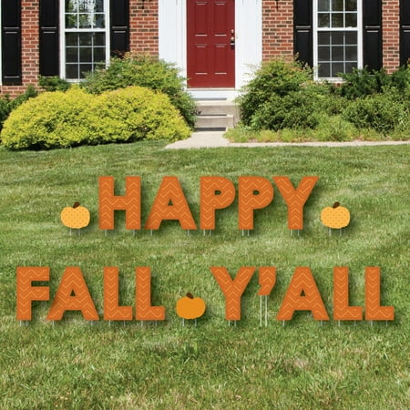 Outdoor Fall Party Pumpkin Patch - Yard Sign Outdoor Lawn Decorations - Fall & Thanksgiving Party Yard Signs - Happy Fall Y'all ()
