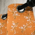 thumbnail image 3 of Ambesonne Floral Grommet Curtain, Cherry Tree Blossoms, 50" x 84", Orange White Brown, 3 of 6