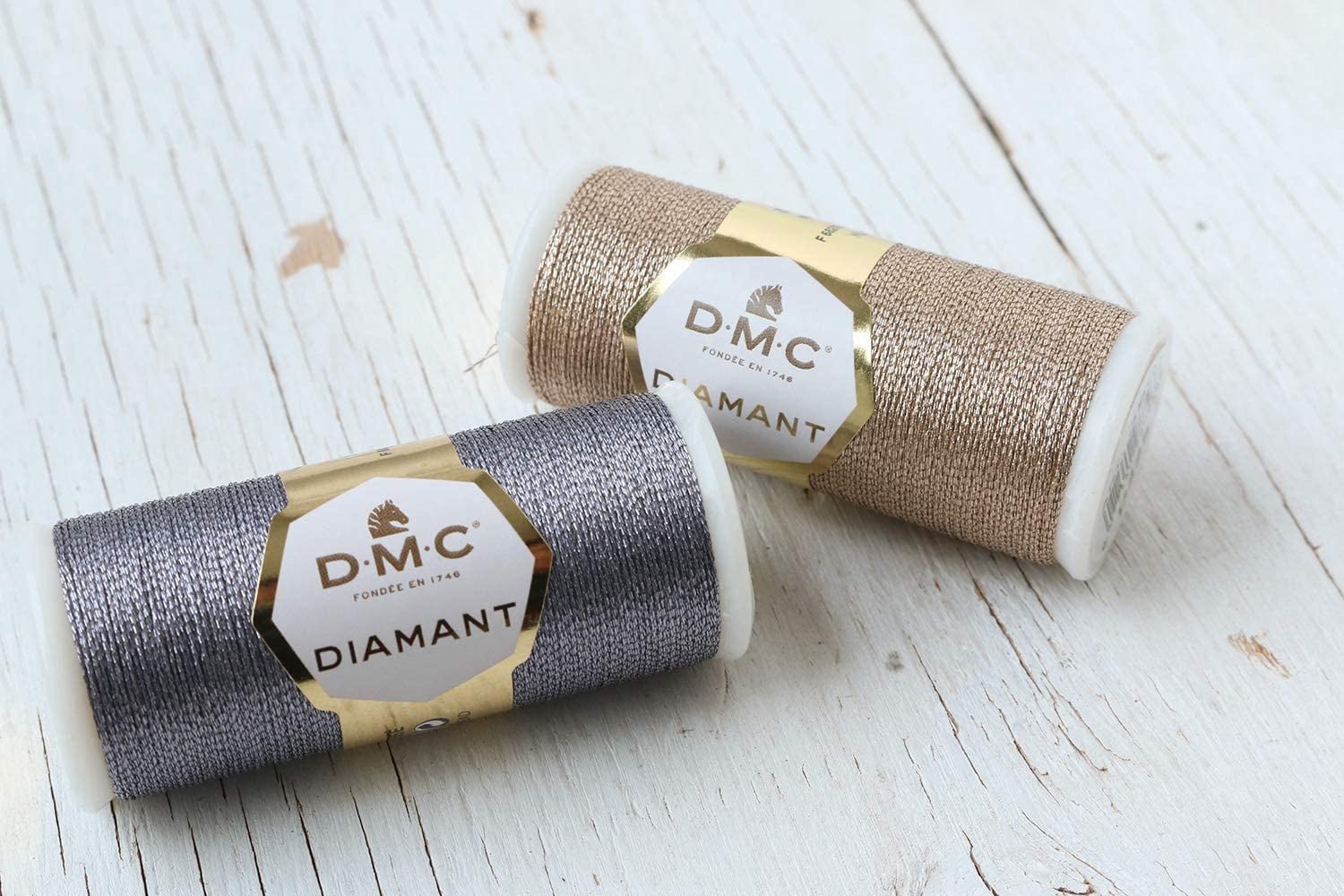 DMC Diamant Metallic Thread 38.2yd-Old Rose