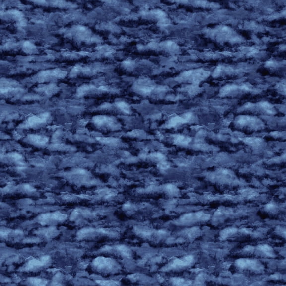 Flying High Clouds Blue Cotton Fabric (1 Yard)