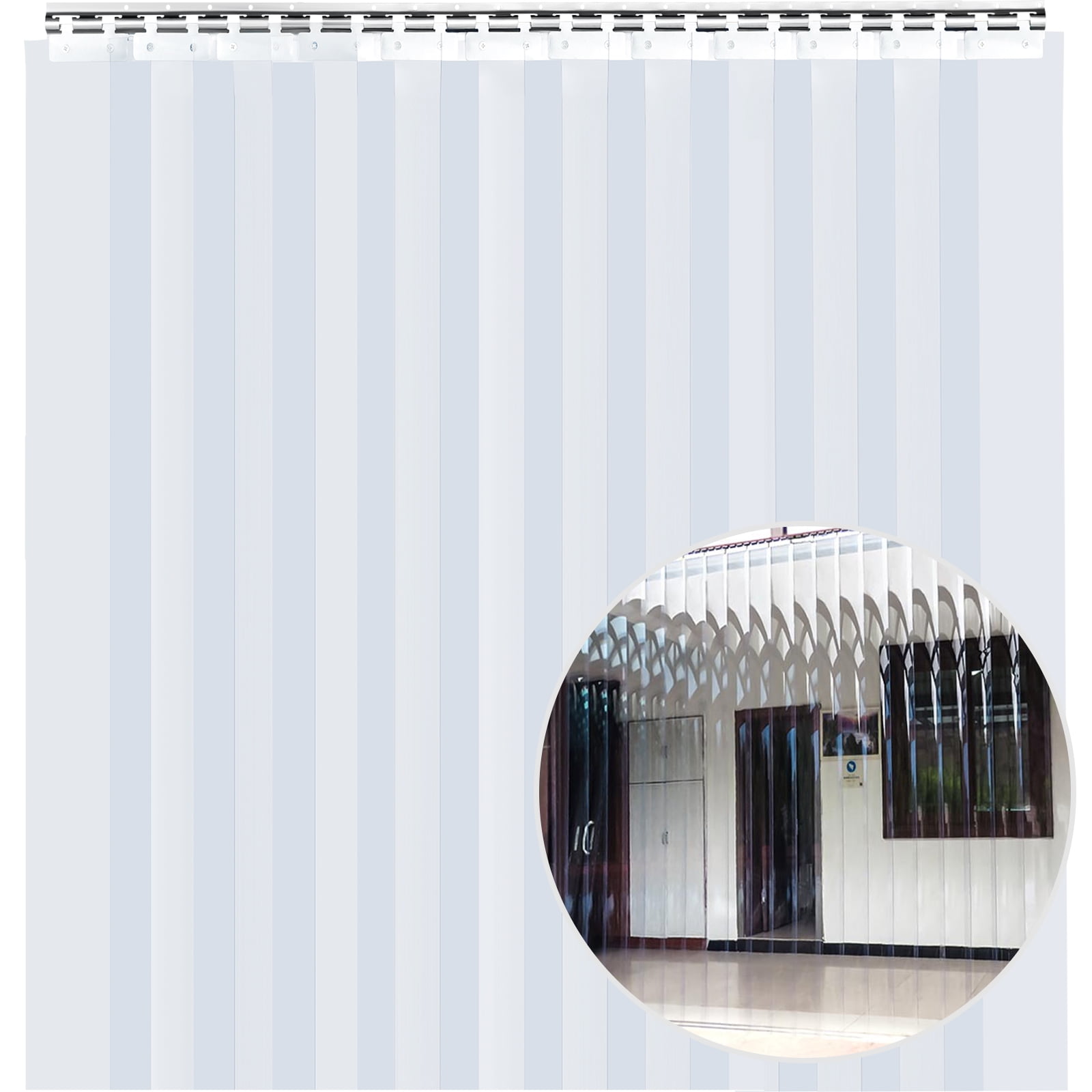 9 pvc Strip window curtains plastic strip Door curtains Clear for Warehouse Mall 