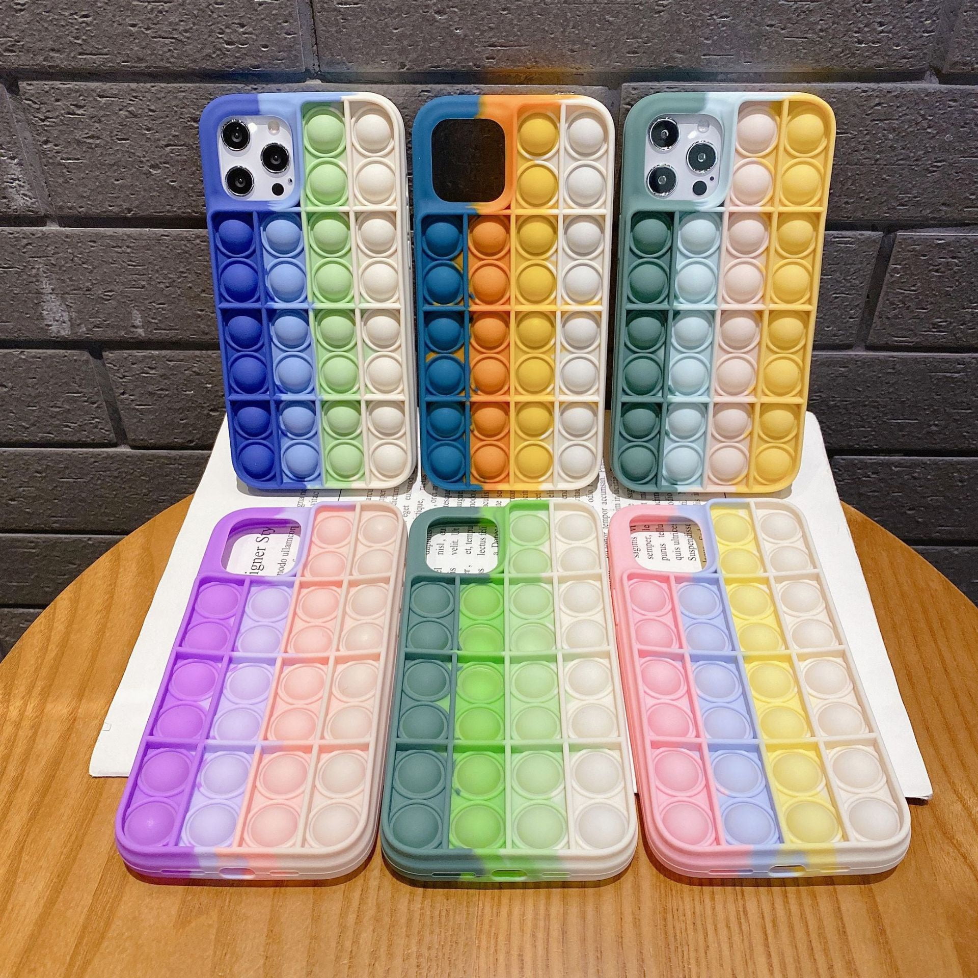 Relief Stress Fidget Toy Pop Bubble Silicone Shockproof Phone Case For Iphone 12 Pro Max 11 Xs 8 Soft Shell Walmart Canada