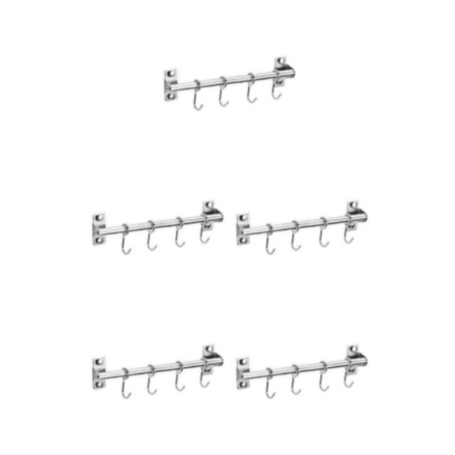 Guardoinrt Stainless Steel Easy To Install Kitchen Utensils Rack Rust-Resistant And Durable Organized Single pole+30cm+4 5Set