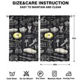 thumbnail image 2 of Kitchen Food Colorful Cooking Chef Curtains-blackout Curtains Bedroom Decor Living Room Darkening Grommet Window Drapes 2 Panels Set 41"x63", 2 of 2