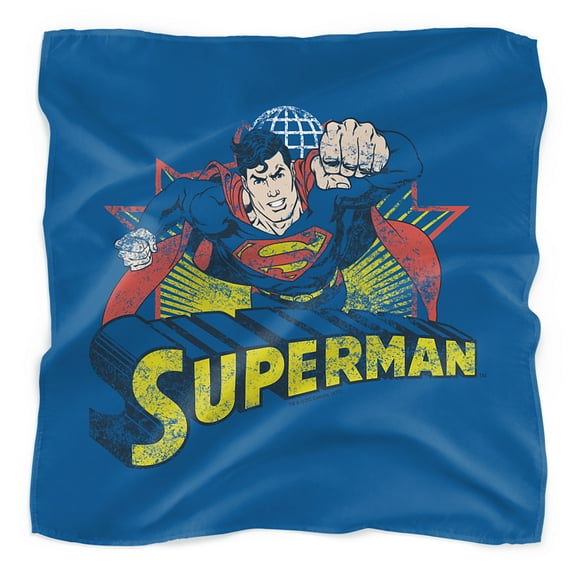 Superman Rough Distress Bandana (21 in x 21 in)