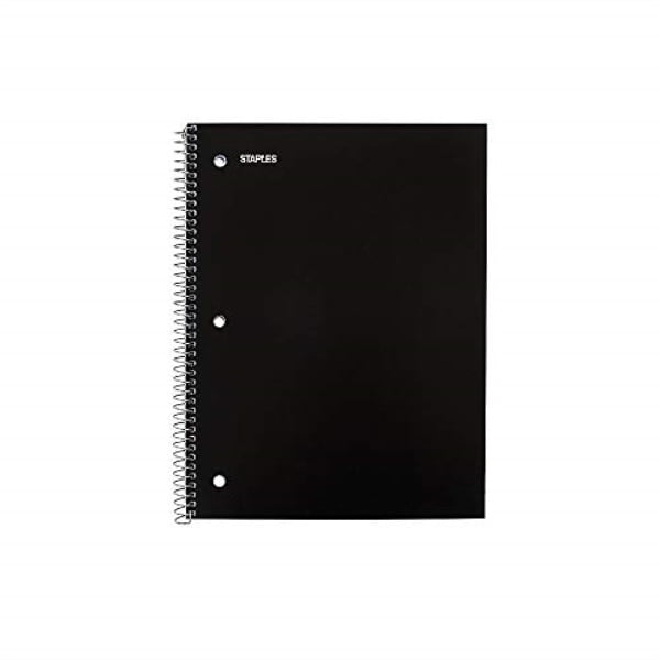 staples graph ruled 4x4 spiral notebook, 8" x 101/2", assorted colors